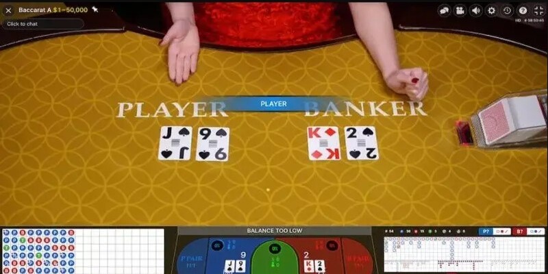 Trong bài Baccarat điểm 9 là cao nhất